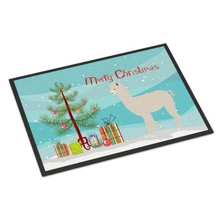 Carolines Treasures Alpaca Christmas Indoor or Outdoor Mat - 18 x 27 in. BB9286MAT